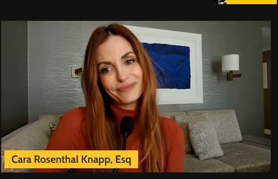 Cara Knapp speaking during a verified remote recorded interview